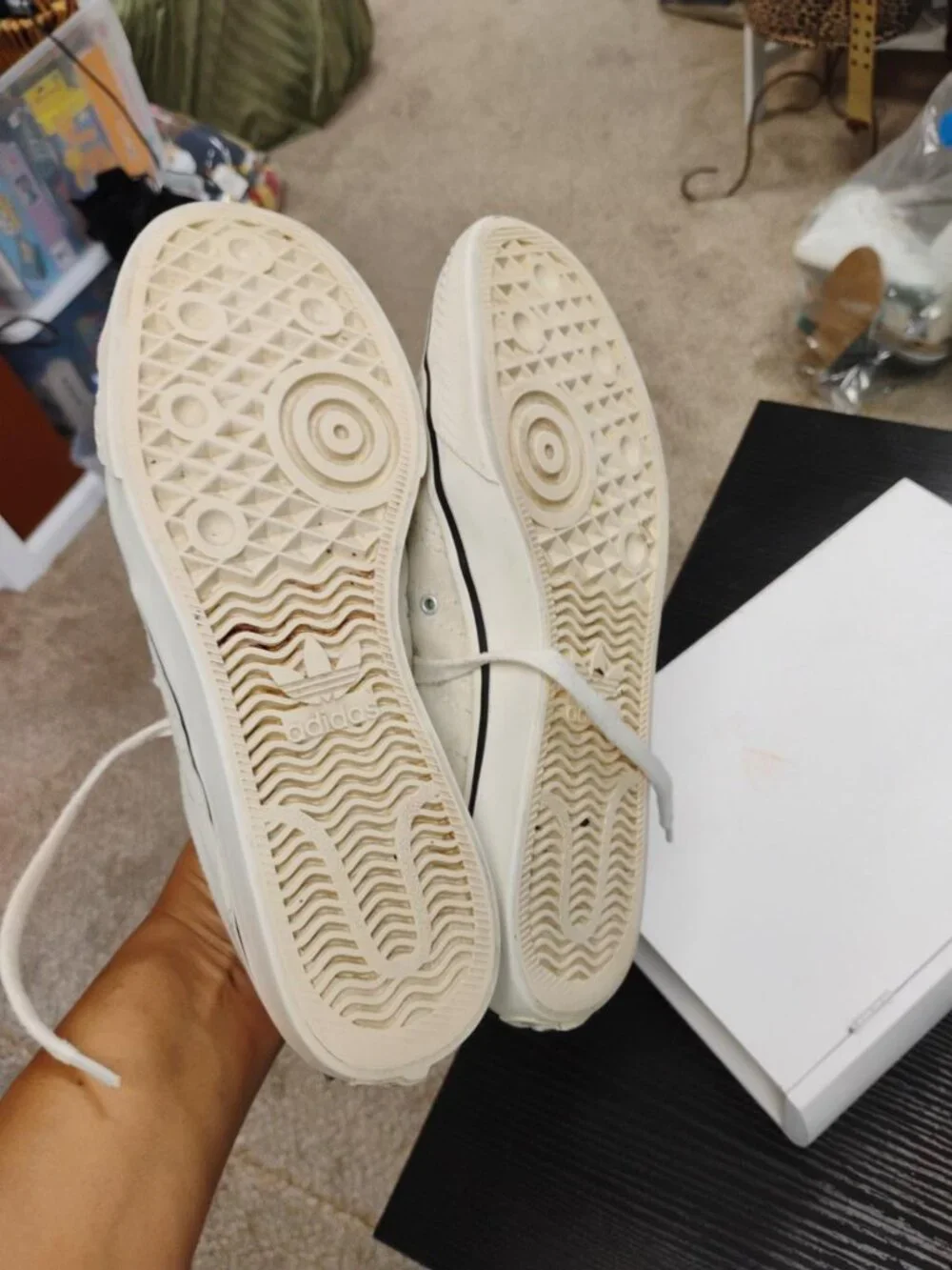 Adidas Nizza Women’s 8.5 Off White Canvas Low Top Sneakers GX2432